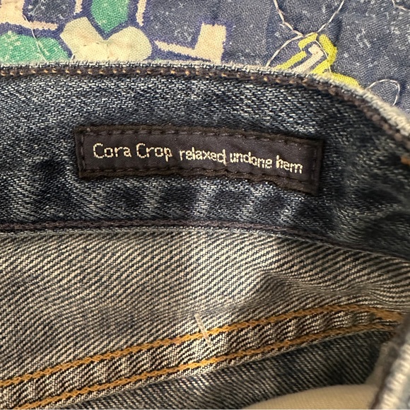 Citizens Of Humanity Blue Cora Crop Relaxed Distressed Hem Jeans Size 26 Women’s - Picture 13 of 14